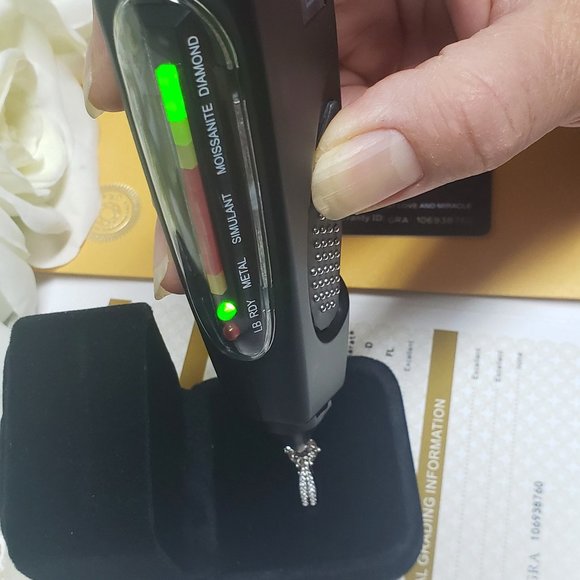 1 Carat Moissanite Engagement Ring in 925 Sterling Silver Band, D-FL - Picture 10 of 12